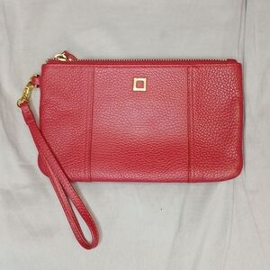 Elegant Lodis Red Leather Wristlet